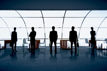 Businesspeople figures  in office