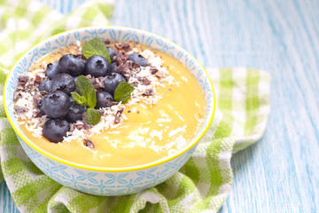 Mango Orange Banana Smoothie in a bowl