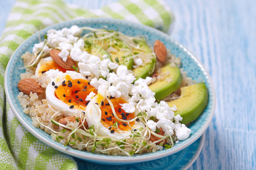 Quinoa bowl for healthy breakfast