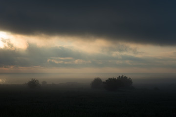 Foggy landscape, near Cape Kaliakra, Bulgaria