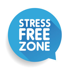 Stress Free Zone vector label