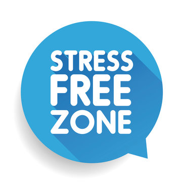 Stress Free Zone Vector Label