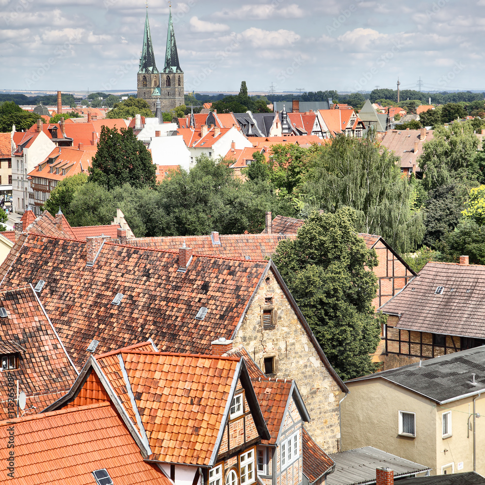 Poster Panoramic view of Quedlinburg