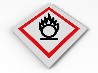 Oxidizing sign illustration