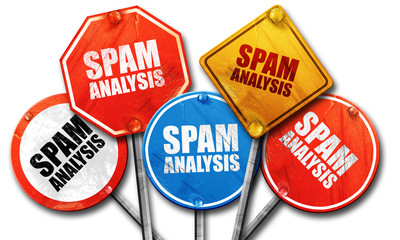 spam analysis, 3D rendering, rough street sign collection