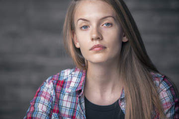 Fototapeta premium Serious young woman