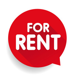 For Rent sticker vector