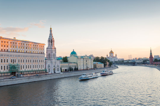 Moscow river and city