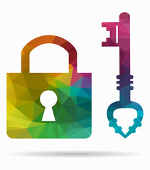 padlock poly icon