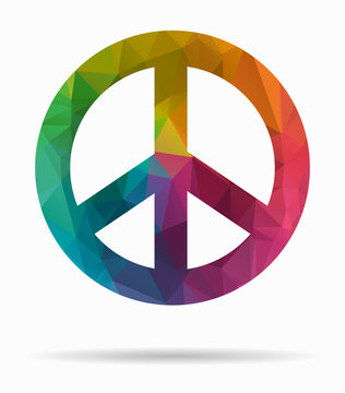 peace poly icon
