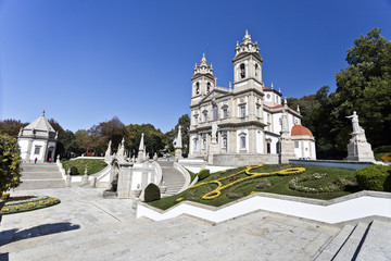 Fototapeta na wymiar Braga Basilica of Bom Jesus