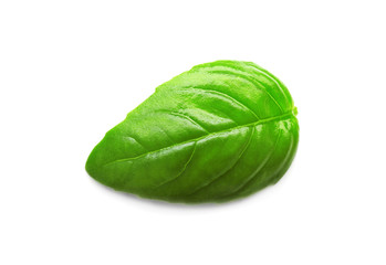 Basil leaf, isolated on white