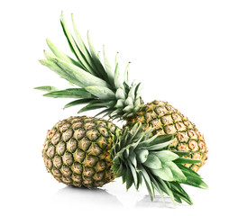 Fototapeta premium Pineapples, isolated on white