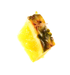 Pineapple slice, isolated on white