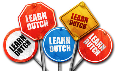 learn dutch, 3D rendering, rough street sign collection