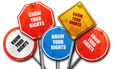 know your right, 3D rendering, rough street sign collection