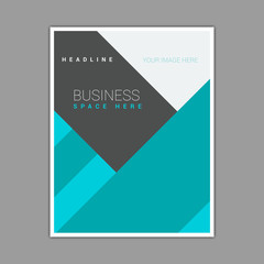 Turquoise And Gray Flyer Business Flyer Vector Design