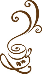 coffee cup logo, Icon, Symbol for coffee shop