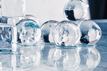 Ice cubes and balls