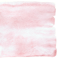 Rose quartz square watercolor banner. Trend pink watercolor back - 113275673