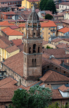 Bell tower of the church of San Marcellino, Cremona, Italy
