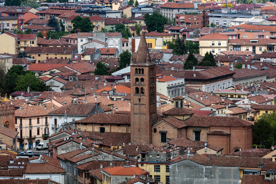 Bell tower of the Church of Sant'Agata, Cremona, Italy