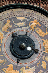 Fototapeta na wymiar Astronomical clock on the Torrazzo tower, Cremona, Italy