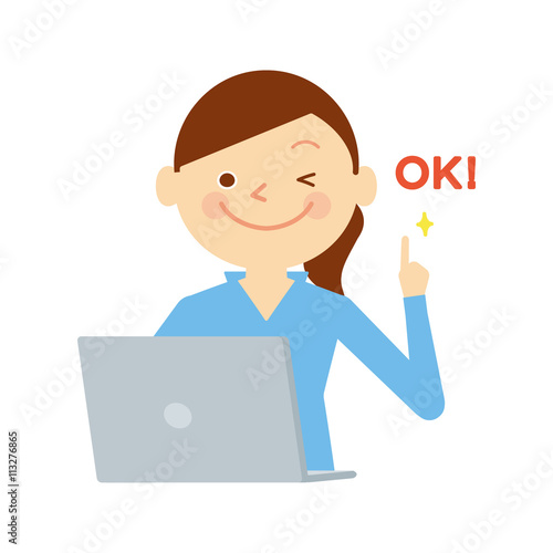 女性 パソコン イラスト Stock Photo And Royalty Free Images On