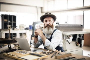 Carpenter Craftmanship Carpentry Handicraft Wooden Workshop Conc