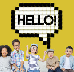Hello Speech Bubble Technology Graphic Concept