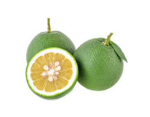 Citrus sinensis isolated on  white background.