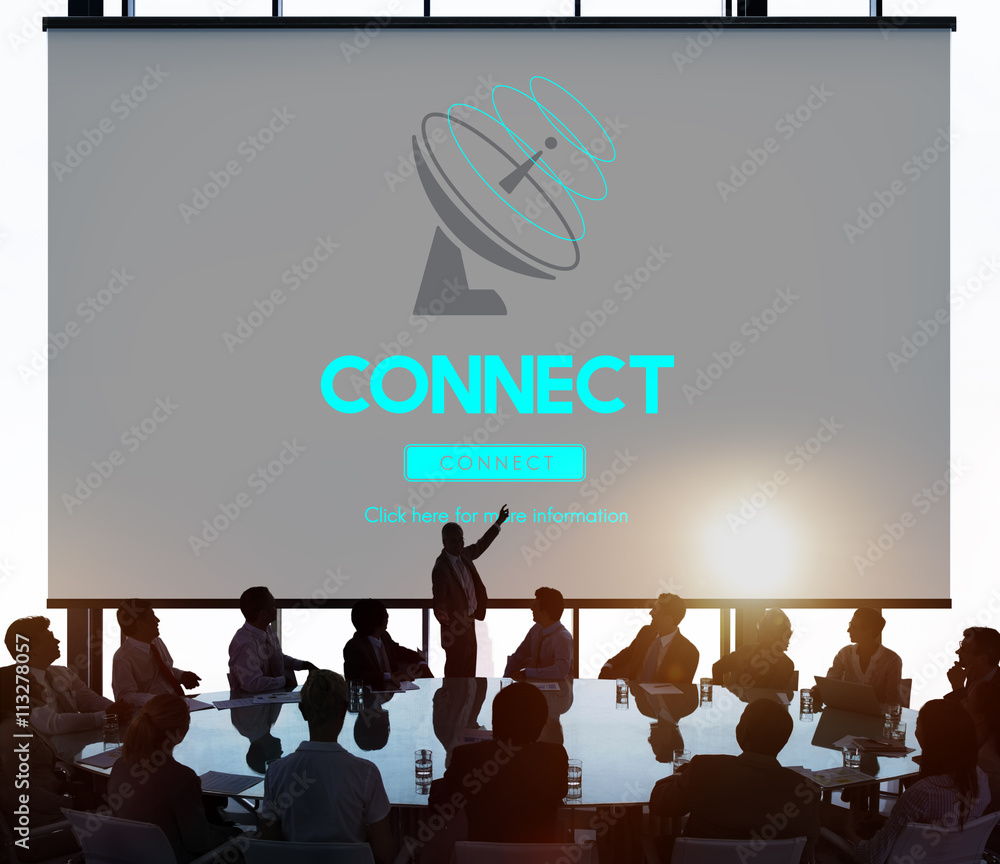 Poster boardcast data transmission gps navigation concept