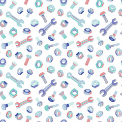 Washers and screws seamless pattern