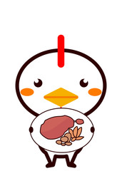 若鶏のワイン煮と動物シリーズ