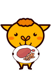 若鶏のワイン煮と動物シリーズ