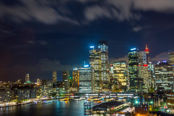 Fototapeta na wymiar Sydney downtown at night