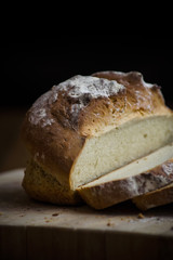 Soda bread on board