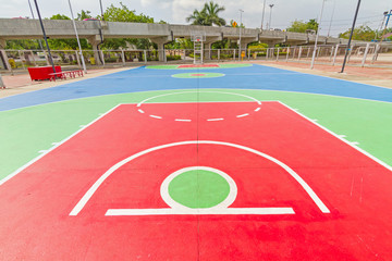 outdoor basketball court 