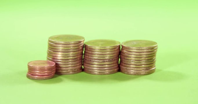 Stack Of Quarters Rising