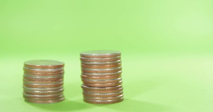 Stack Of Quarters Rising