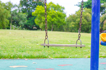 Outdoor playground in the village