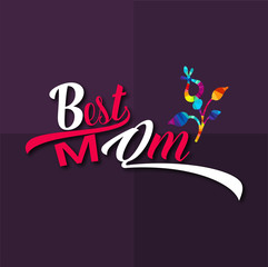 Obraz premium Happy Mothers's Day purple Background,best mom