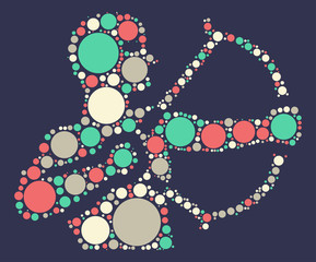 Sagittarius shape vector design