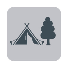 Tourist tent icon