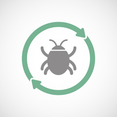 Reuse line art sign with a bug