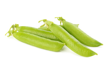 Green peas isolated on a white background