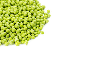 Green peas isolated on a white background