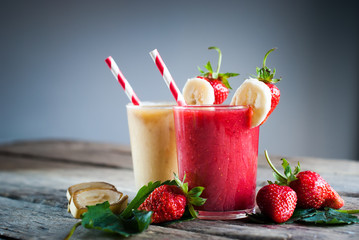Fruit Juice Smoothie Strawberry Banana Beverage