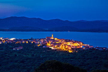 Mediterranean town of Betina evening skyline