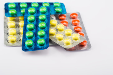bunch of colorful tablets